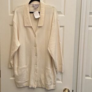 Cream Cardigan Sweater